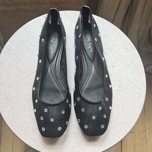 SOLD! ON-34TH Black Studded Women's Flats